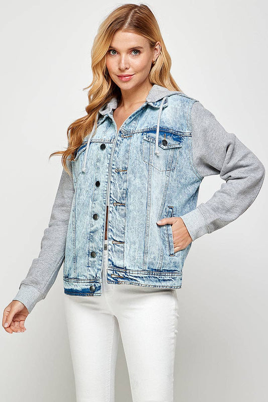 Women's Denim Hoodie Jacket