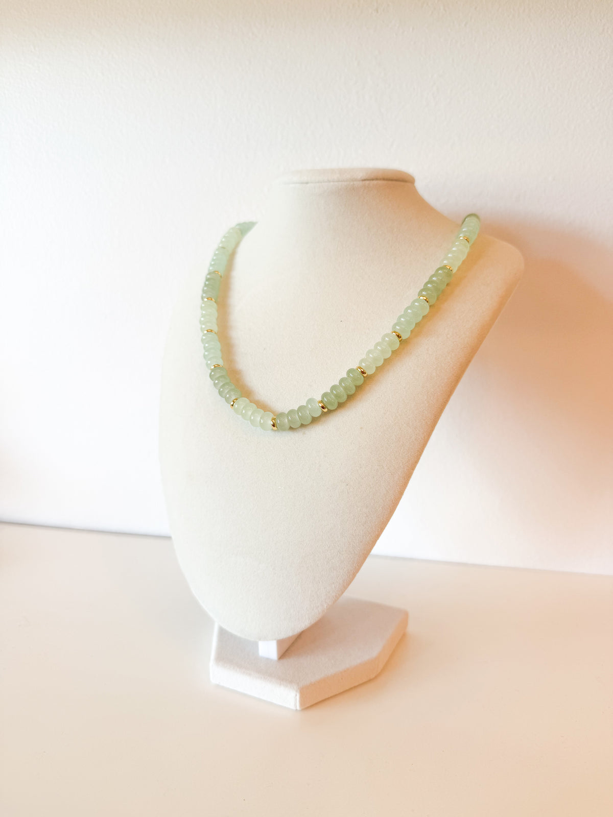 Handmade Glass Rondelle Beaded Necklace