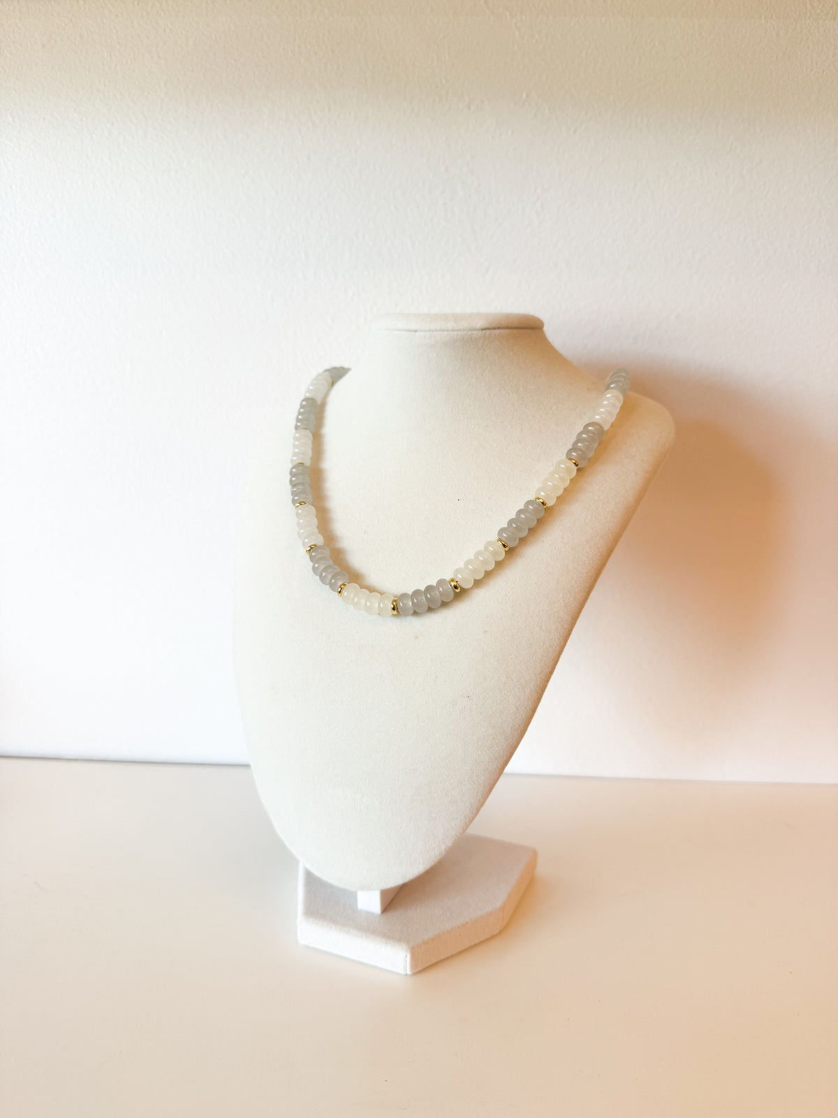 Handmade Glass Rondelle Beaded Necklace