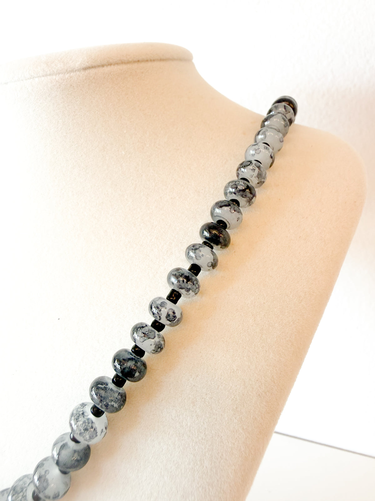 Handmade Glass Rondelle Beaded Necklace