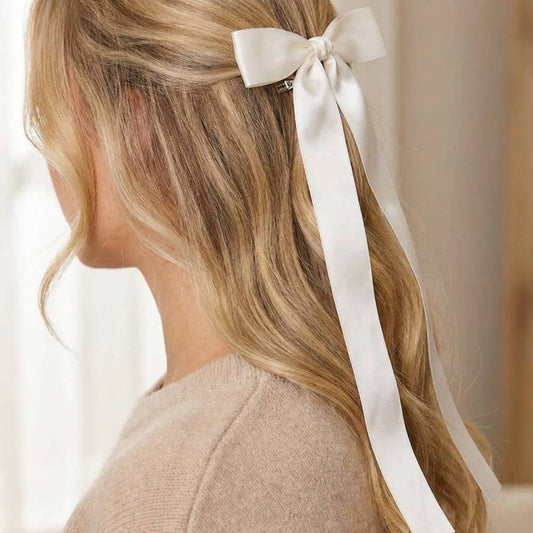 Long Ribbon Bow Tail Hair Clip