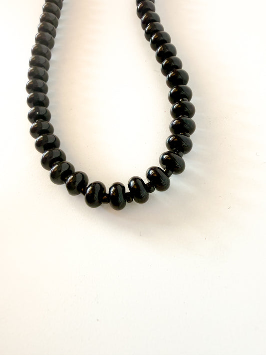 Handmade Glass Rondelle Beaded Necklace