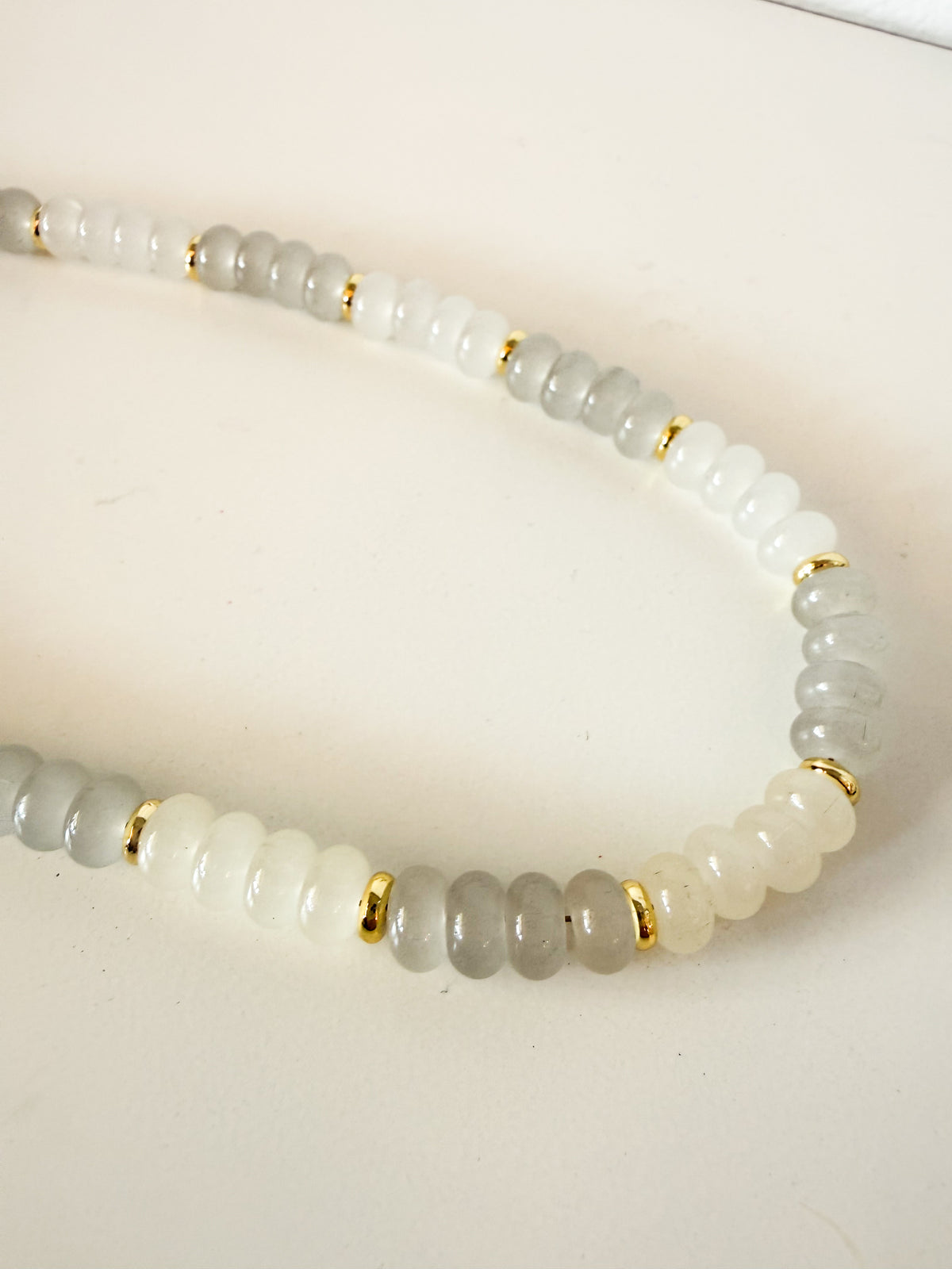 Handmade Glass Rondelle Beaded Necklace