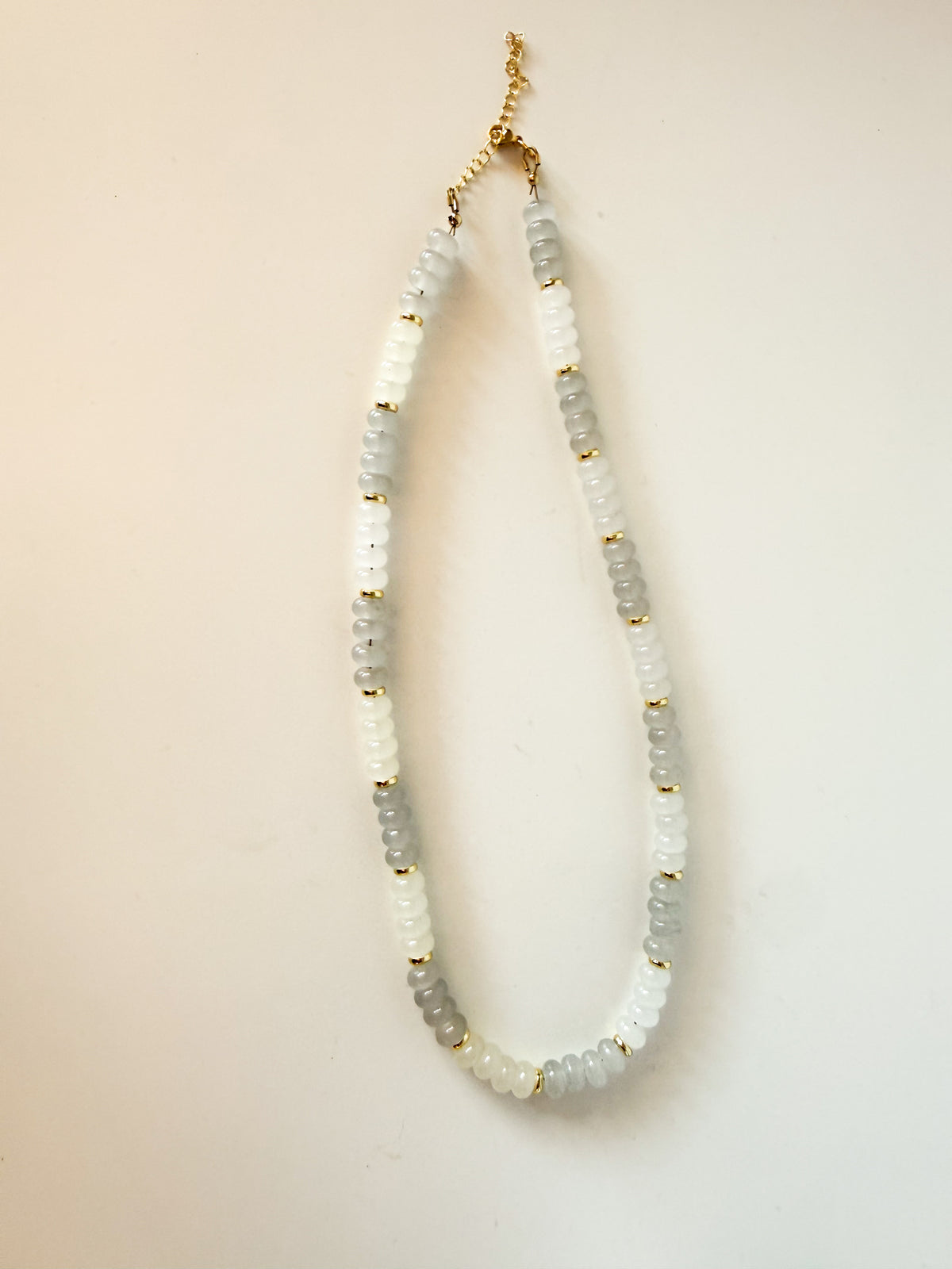 Handmade Glass Rondelle Beaded Necklace