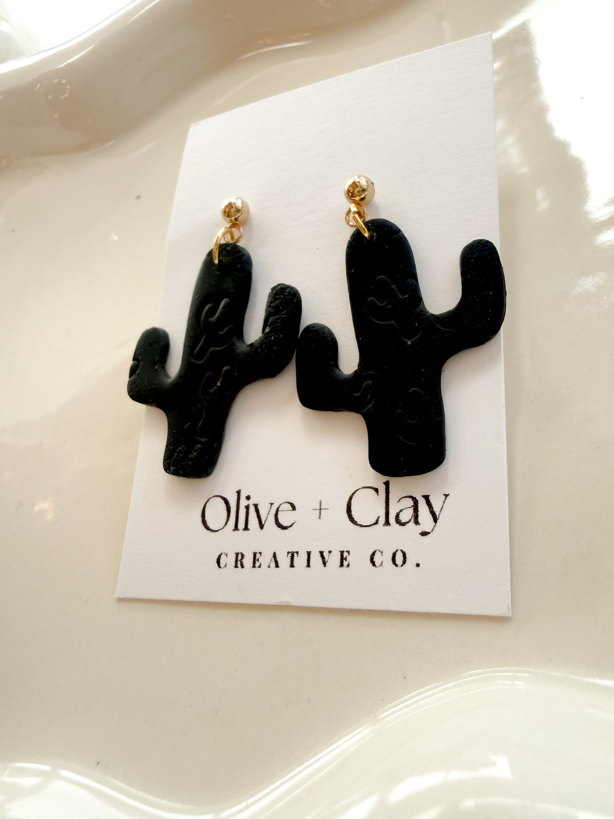 Cactus Polymer Clay Earrings