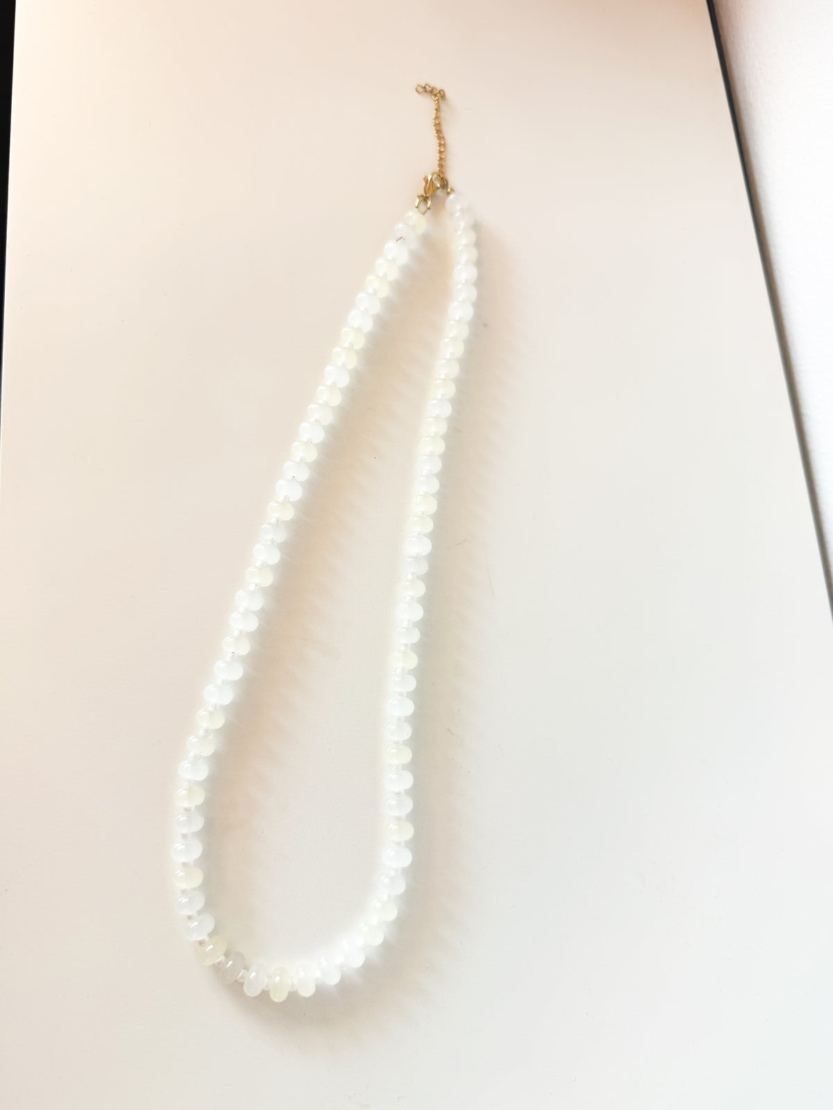 Handmade Glass Rondelle Beaded Necklace