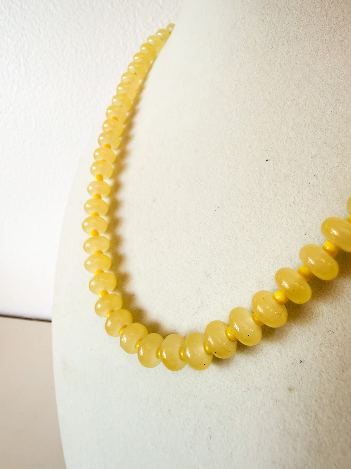 Handmade Glass Rondelle Beaded Necklace