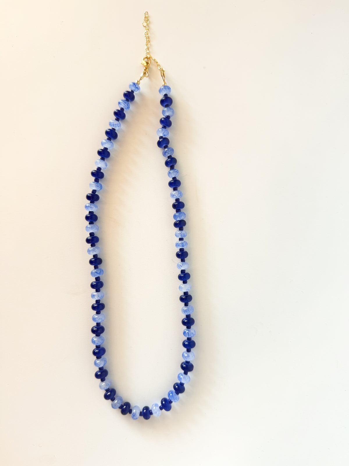 Handmade Glass Rondelle Beaded Necklace