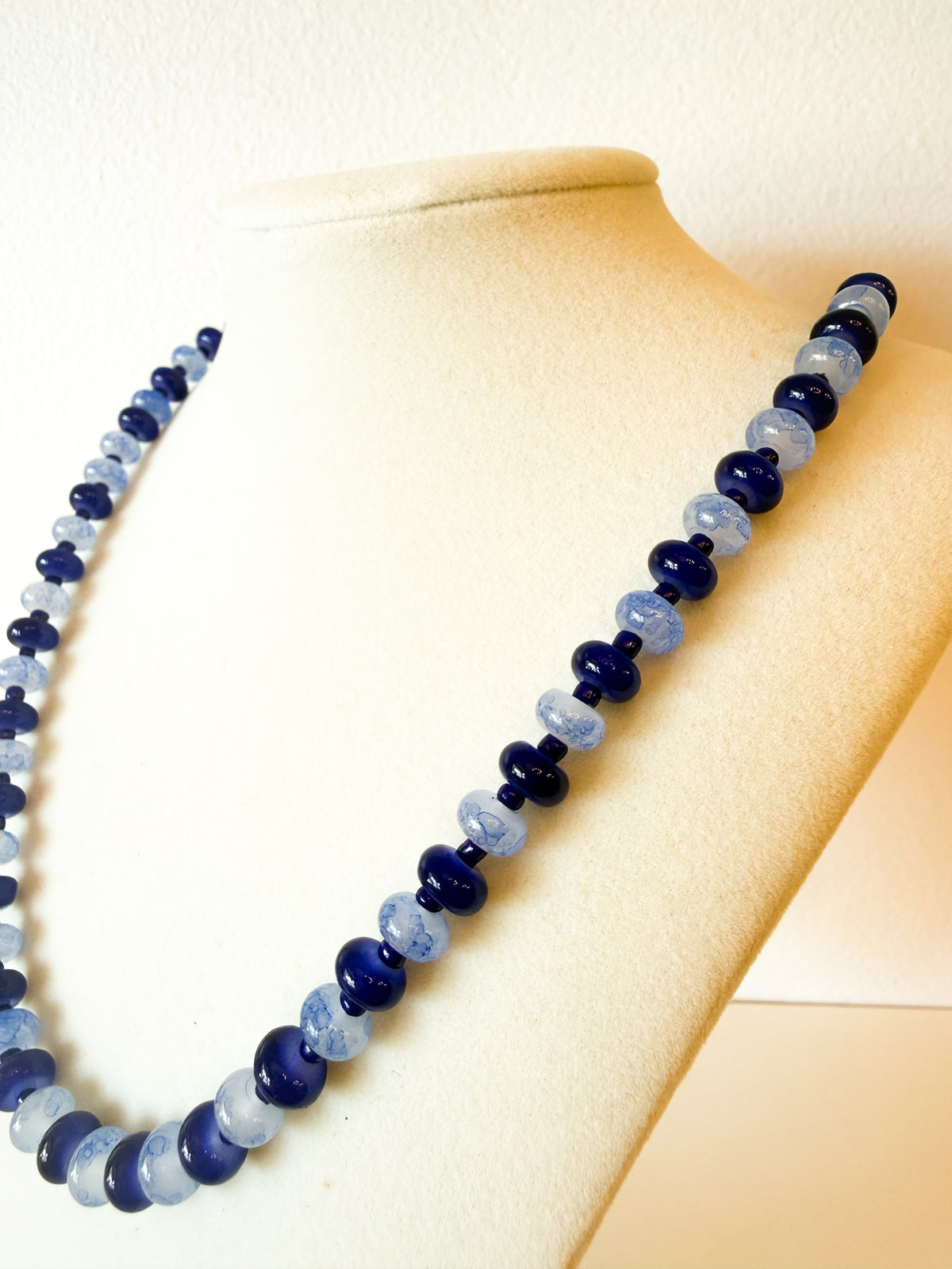 Handmade Glass Rondelle Beaded Necklace