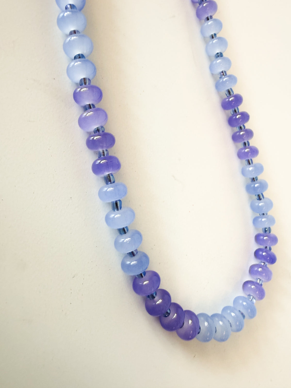 Handmade Glass Rondelle Beaded Necklace