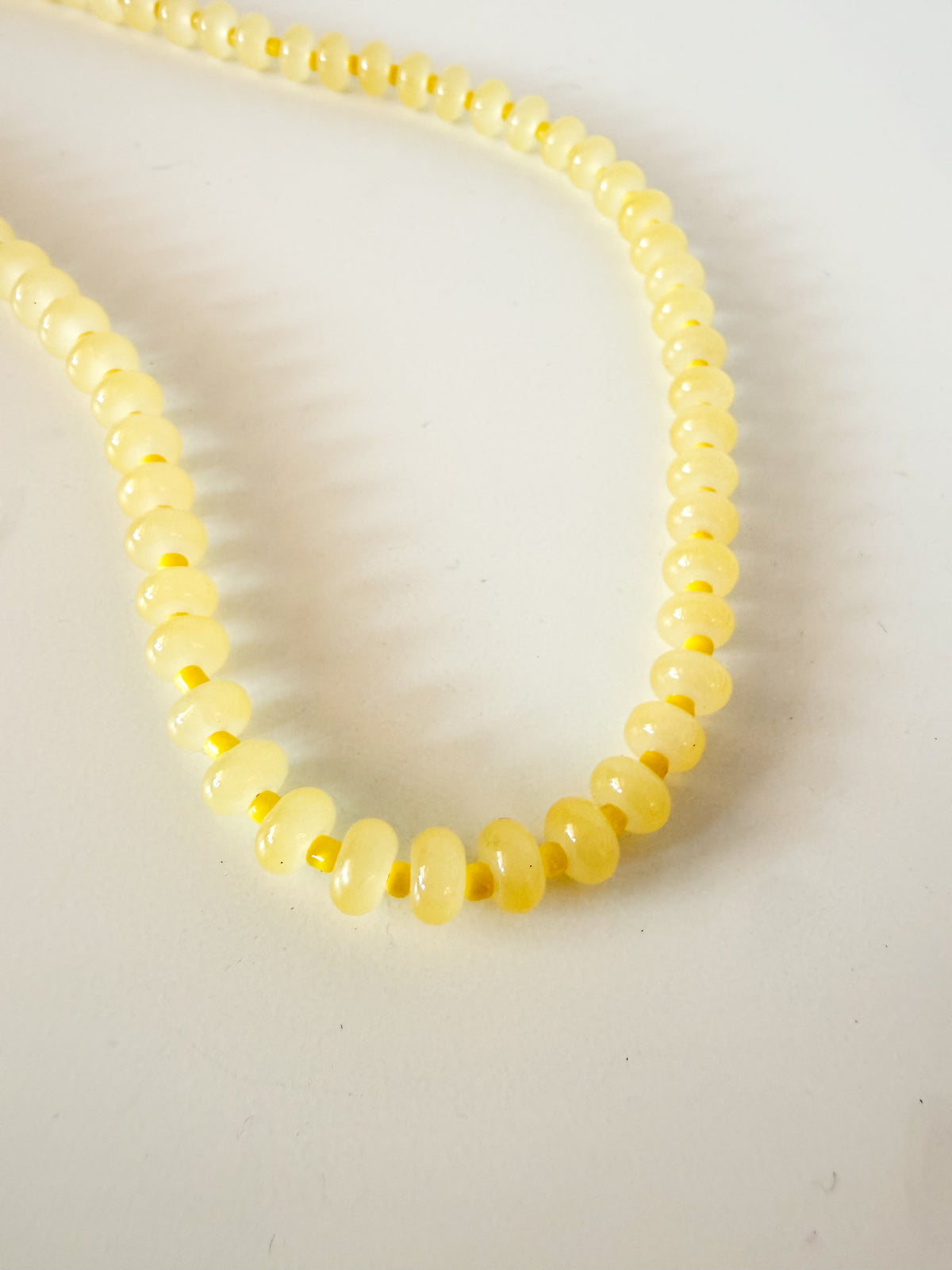 Handmade Glass Rondelle Beaded Necklace