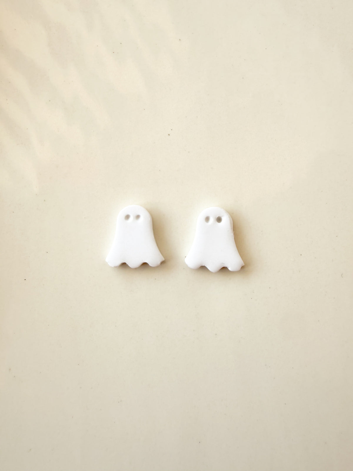 Polymer Clay Ghost Stud Earrings