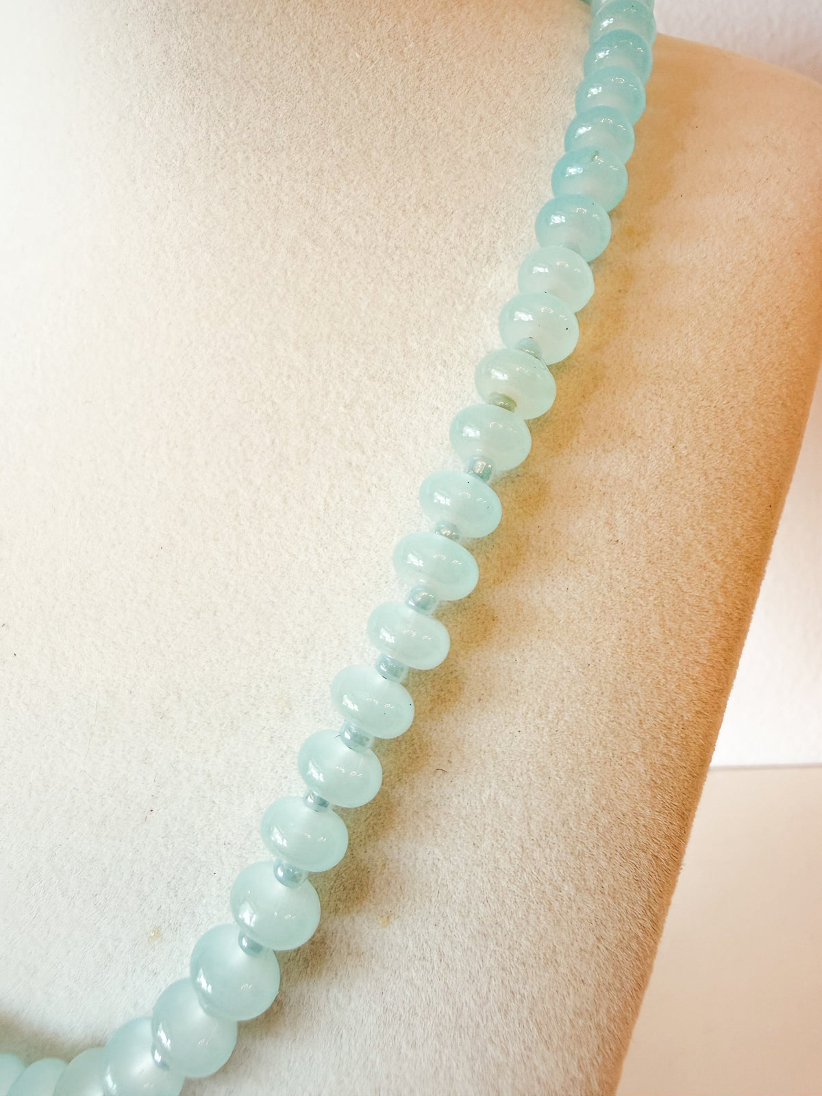 Handmade Glass Rondelle Beaded Necklace