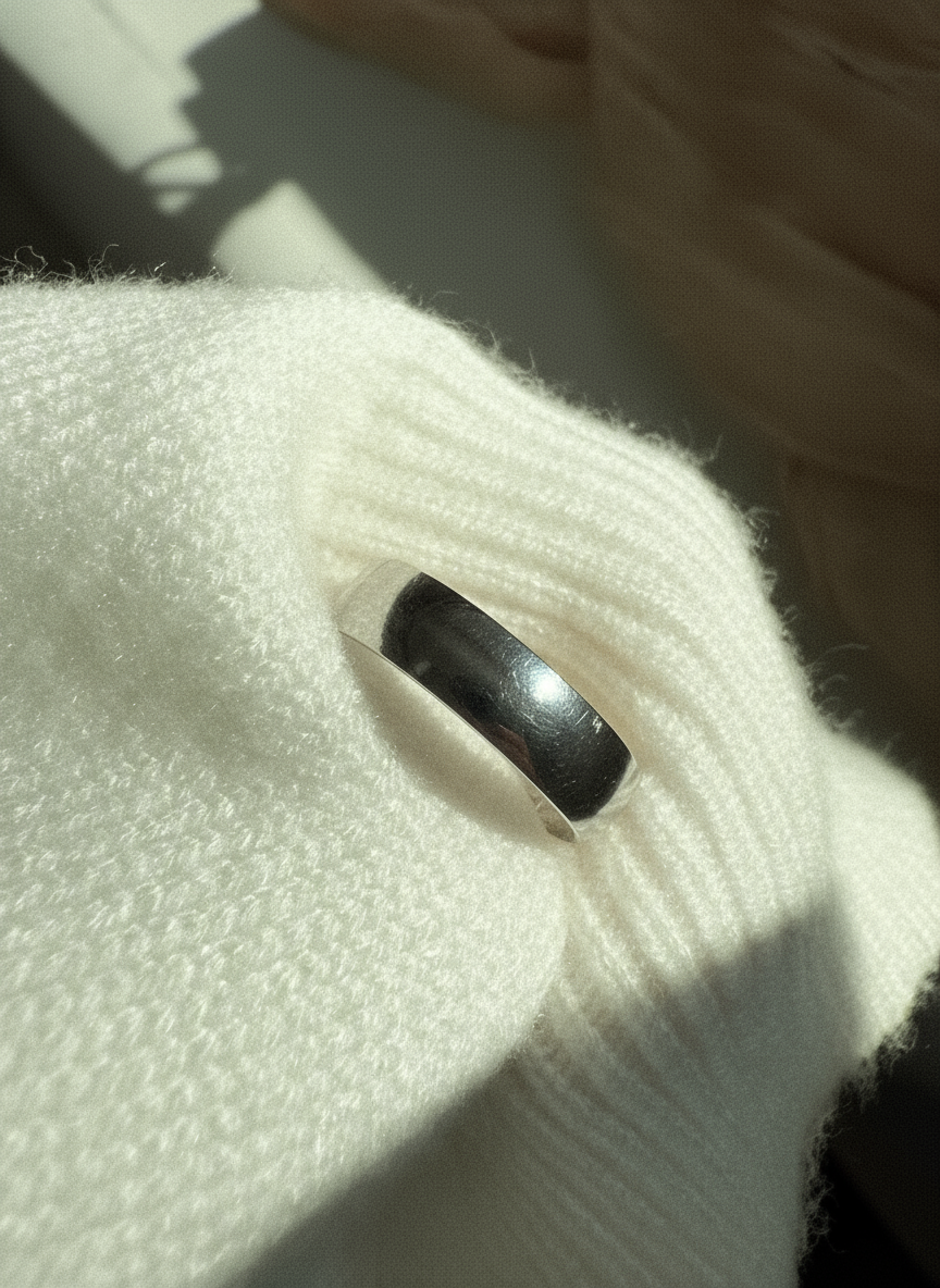 Sterling Silver Smooth Thick Band Ring