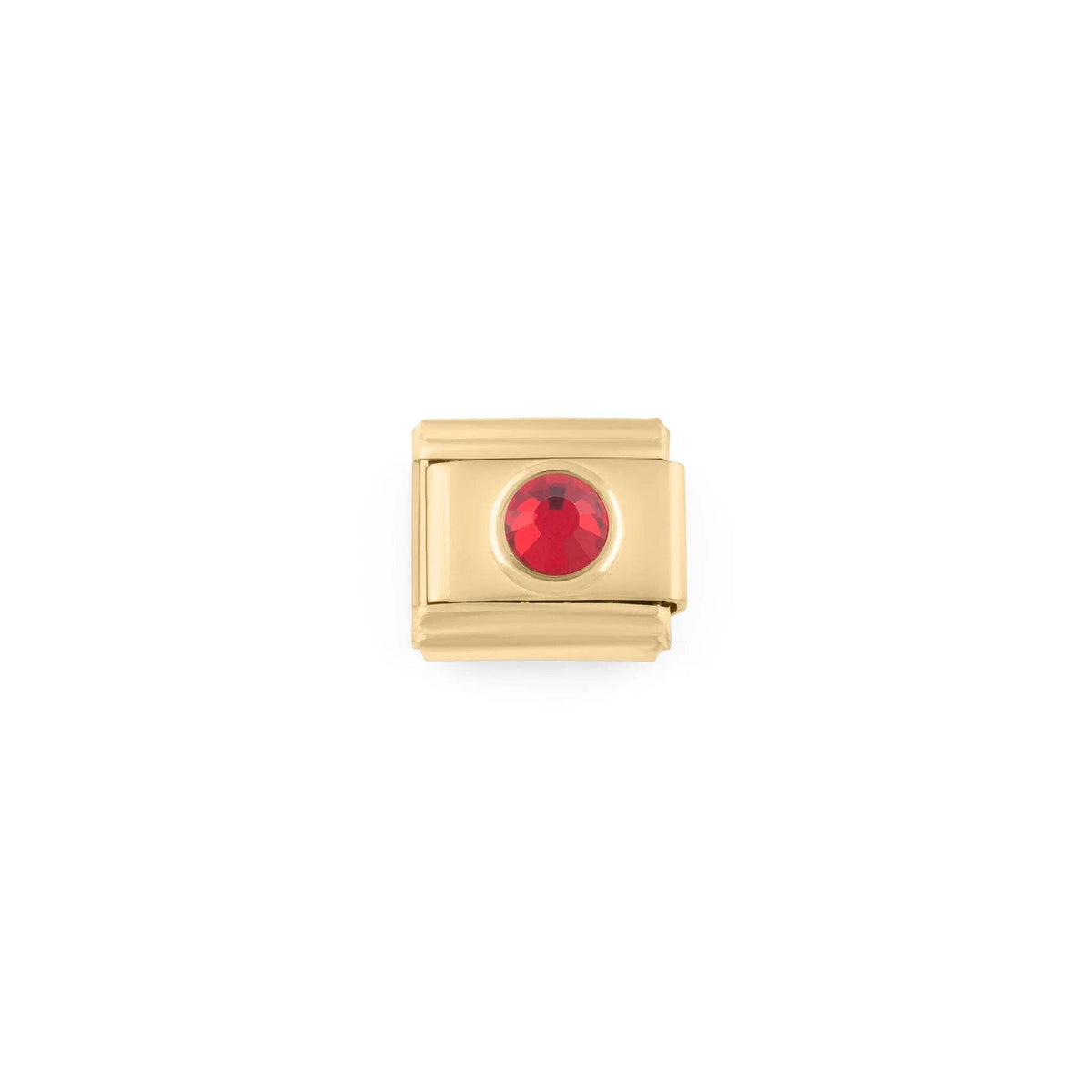 18K Gold PVD Stainless Steel Birthstone Italian Charm