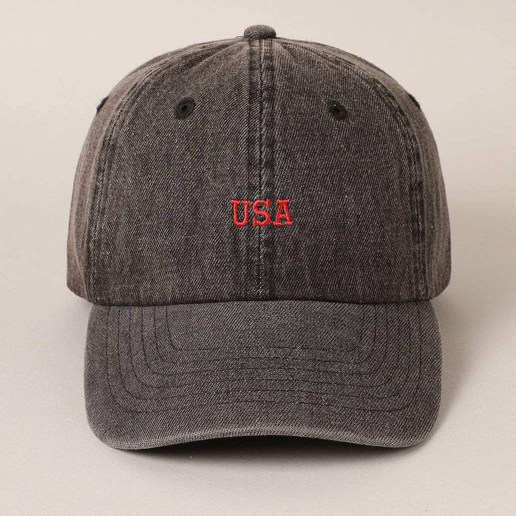 USA Embroidered Denim CottonUSA Embroidered Den Baseball Cap