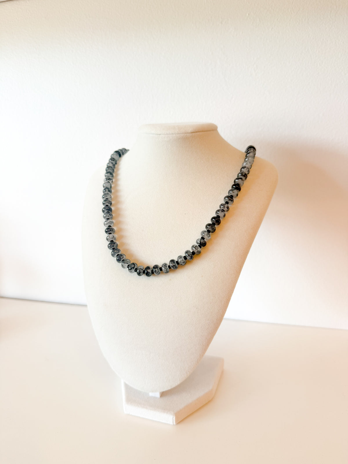 Handmade Glass Rondelle Beaded Necklace