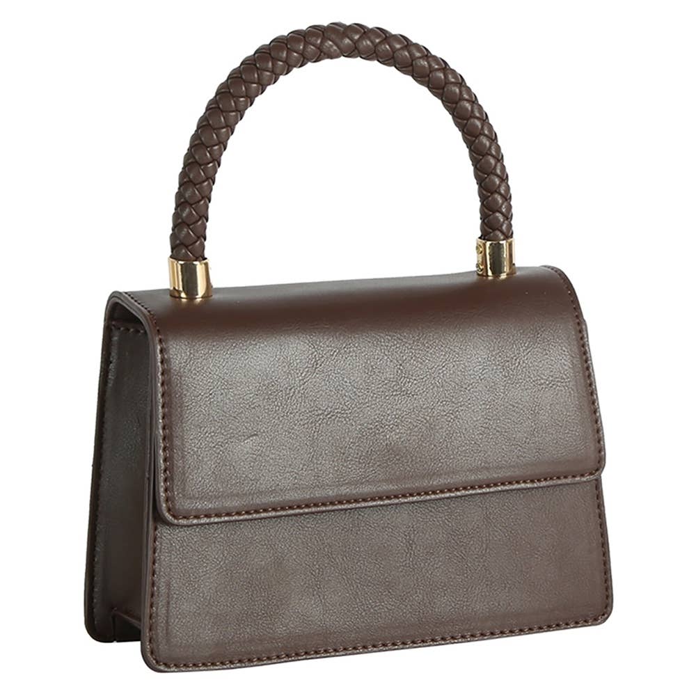 Braided Handle Mini Top Handle Bag