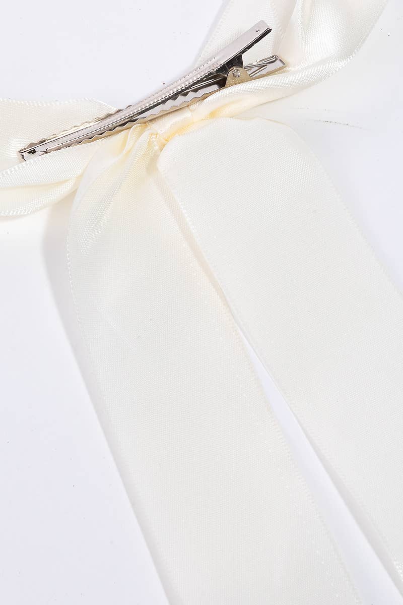 Long Ribbon Bow Tail Hair Clip