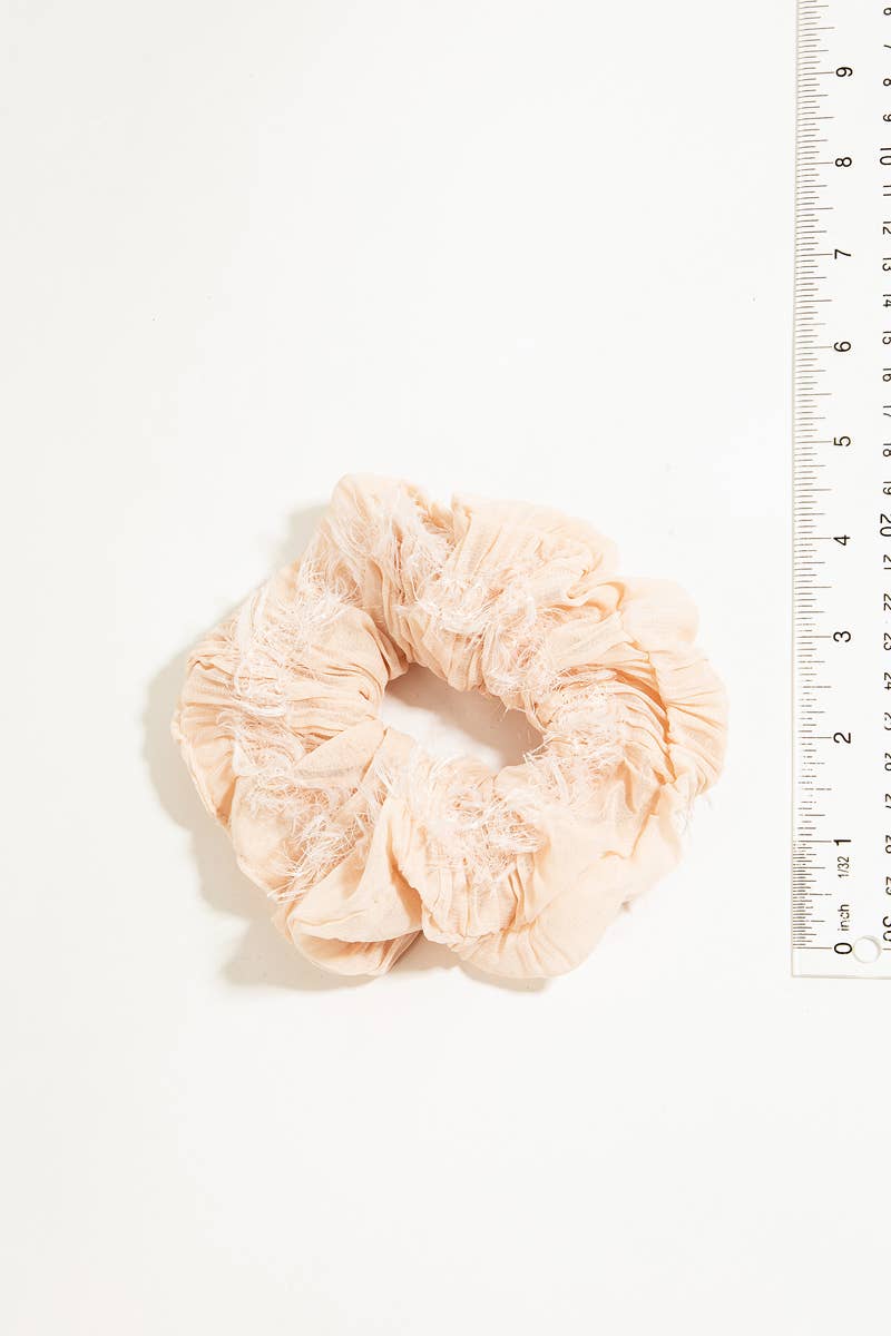 Two Piece Fuzzy Hair Scrunchie Set
