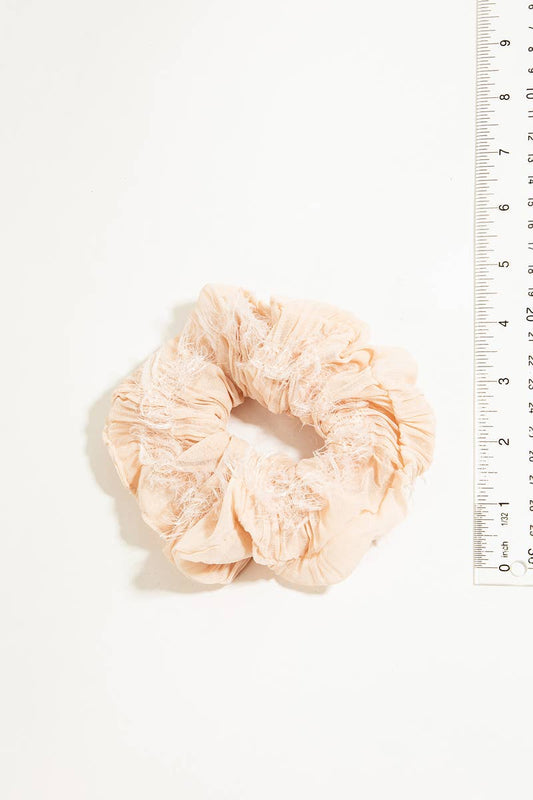 Two Piece Fuzzy Hair Scrunchie Set