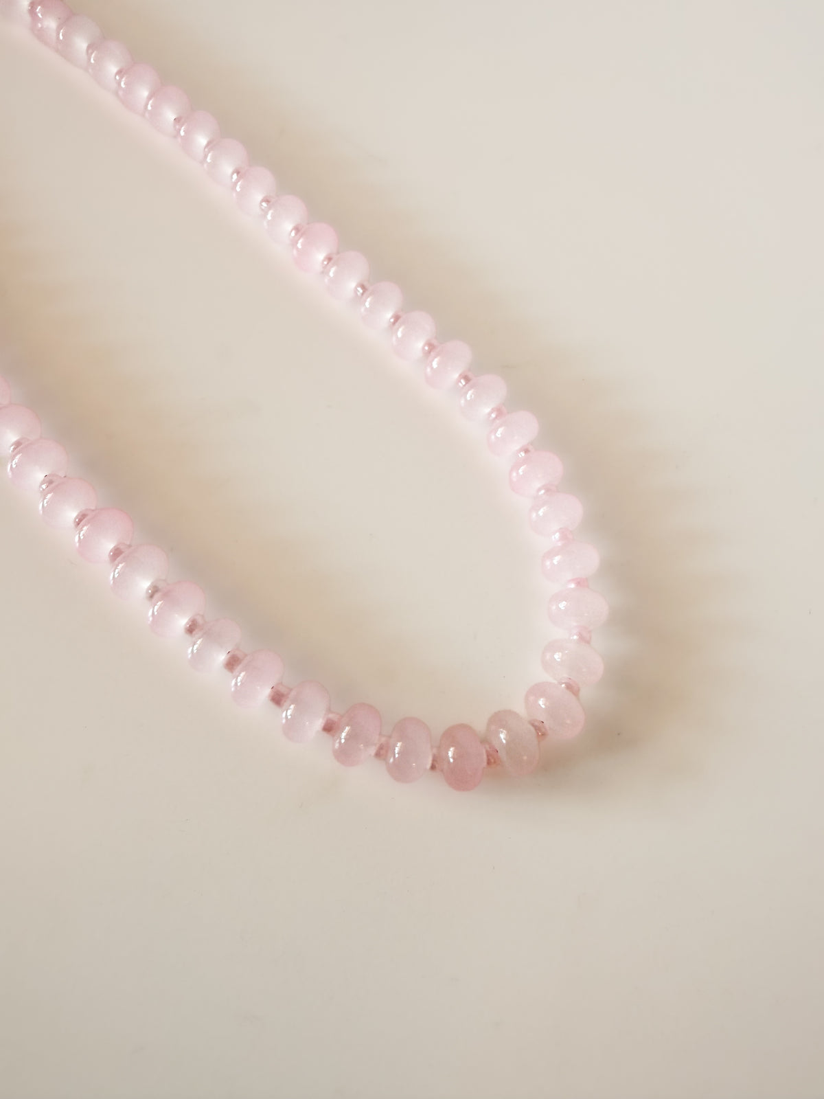Handmade Glass Rondelle Beaded Necklace