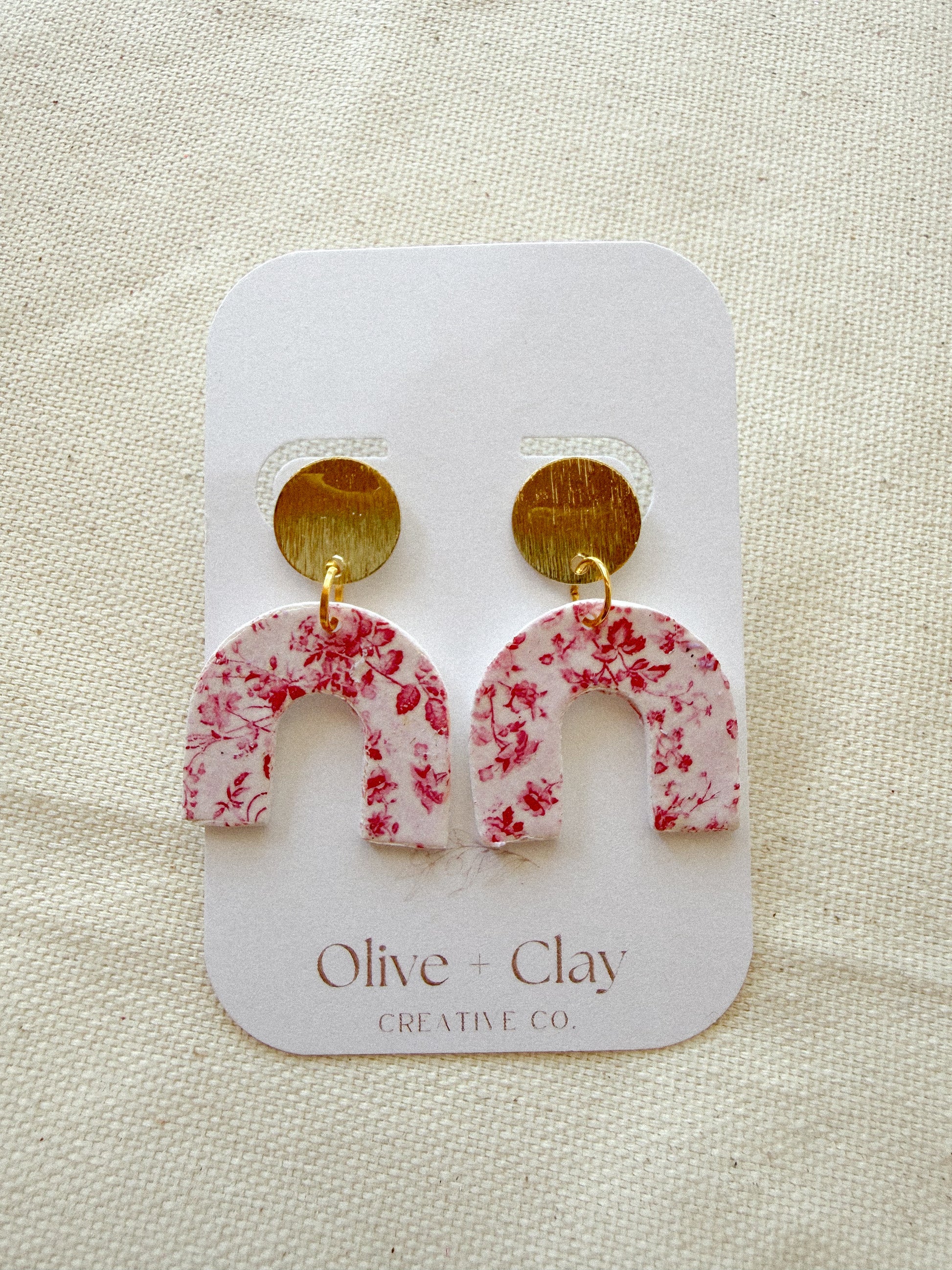 Spring Floral Polymer Clay Handmade Earrings