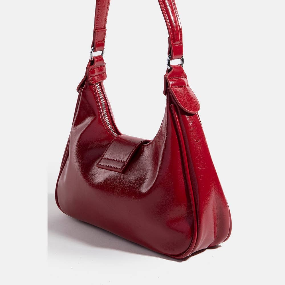 Large Buckle Triple Zipper Hand Bag