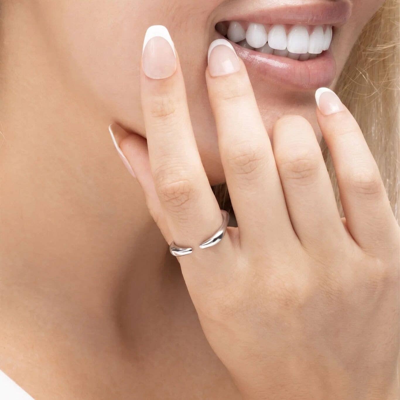 18K Gold PVD Stainless Steel Adjustable Simple Ring