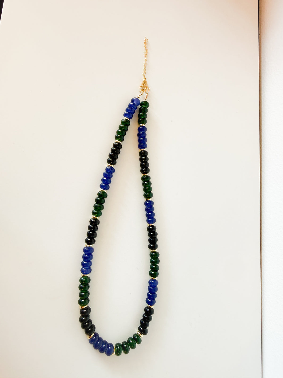 Handmade Glass Rondelle Beaded Necklace