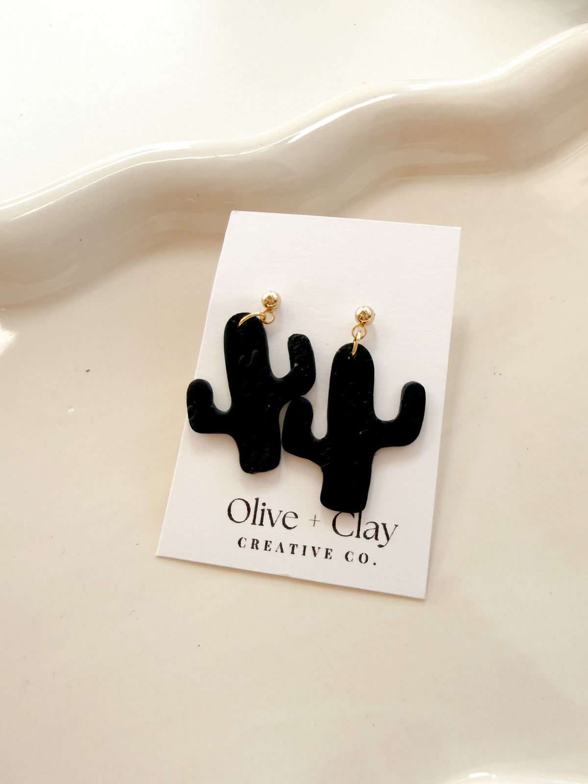 Cactus Polymer Clay Earrings