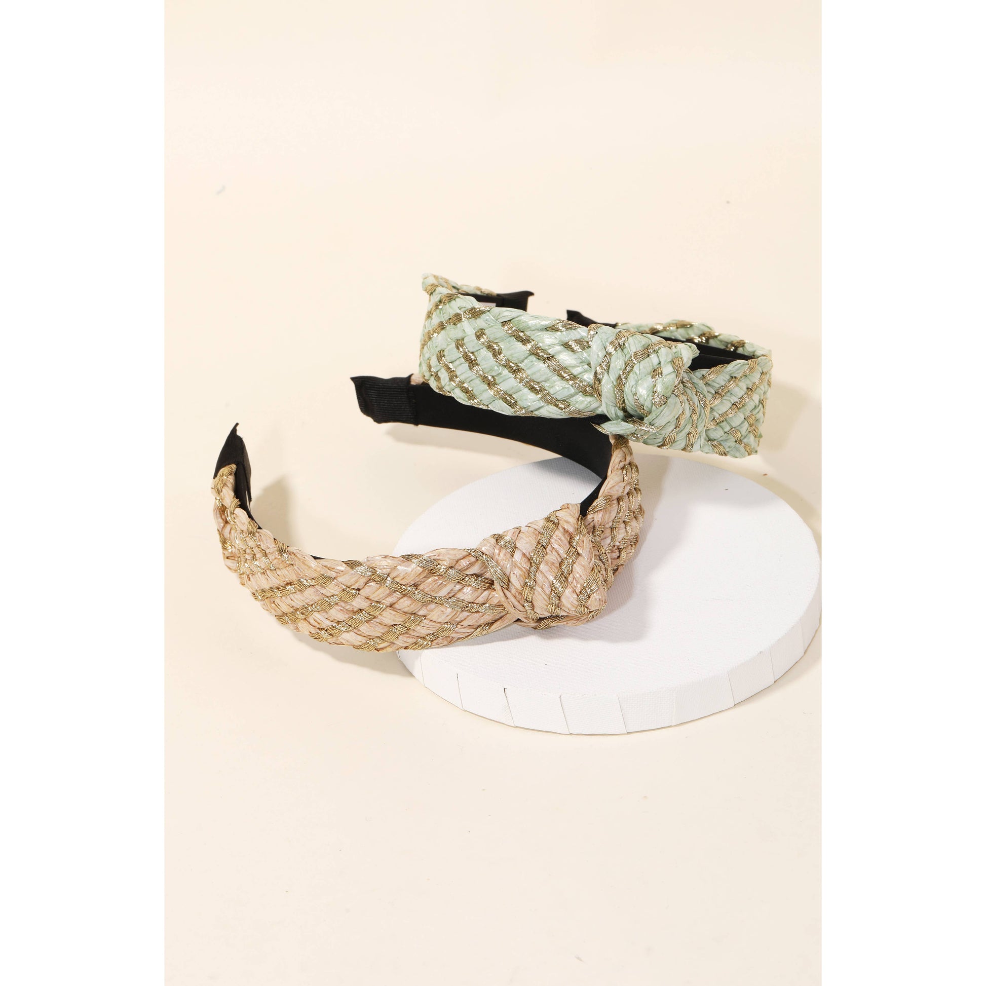 Striped Braided Twist Headband