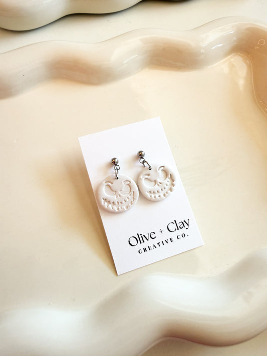 Polymer Clay Skeleton Earrings