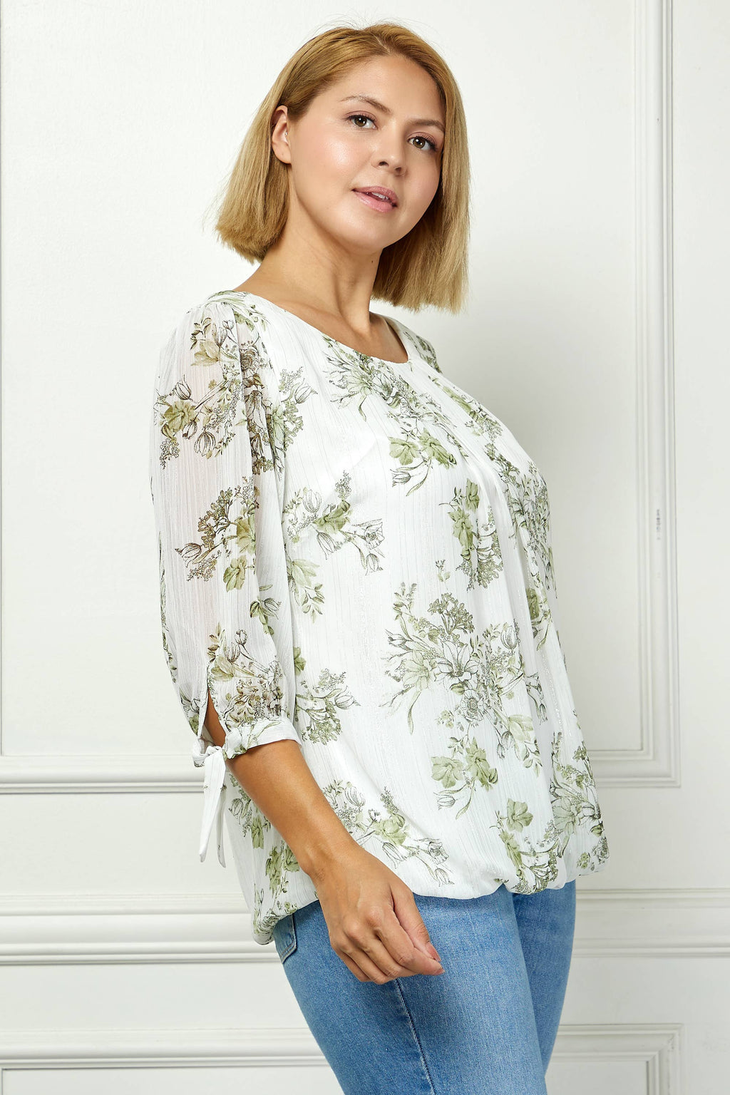 PLUS SIZE SPRING BREEZE CHIFFON BLOUSE