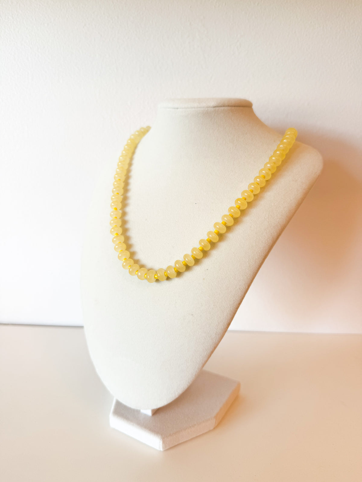 Handmade Glass Rondelle Beaded Necklace