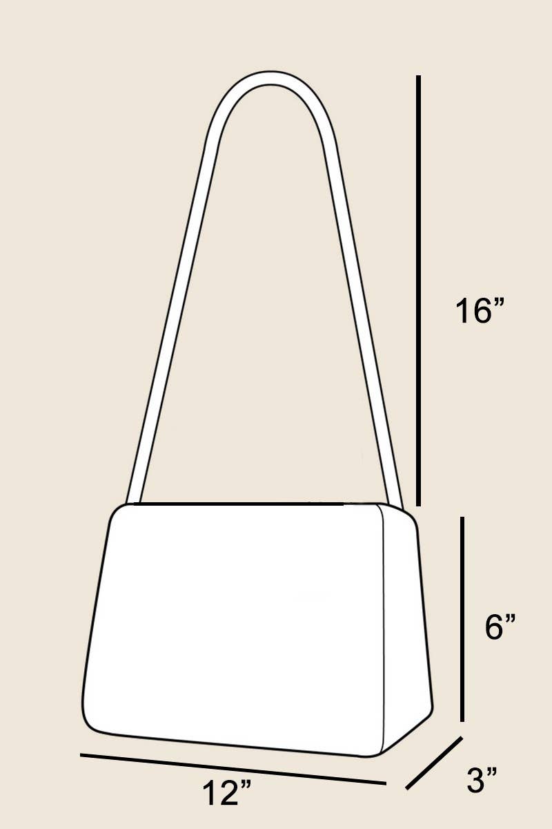 Modern 2 Tone Rectangular Hand Bag