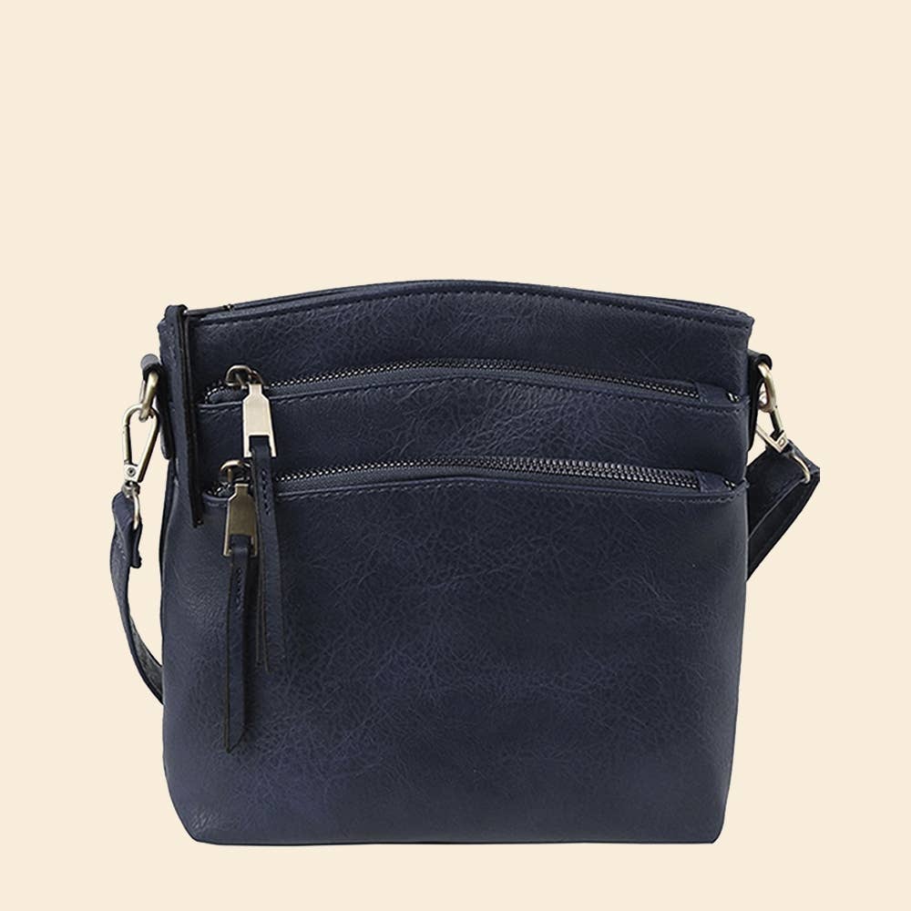 Multi Zip Pocket Crossbody Bag