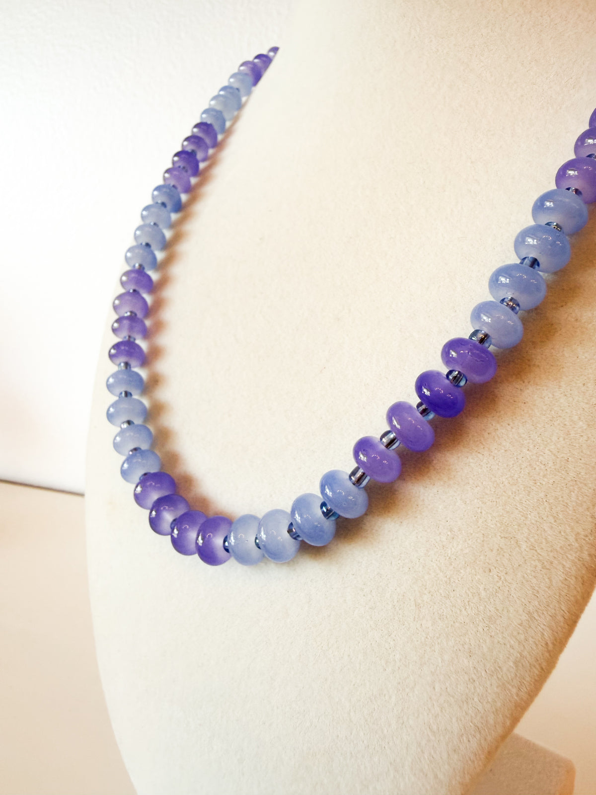 Handmade Glass Rondelle Beaded Necklace