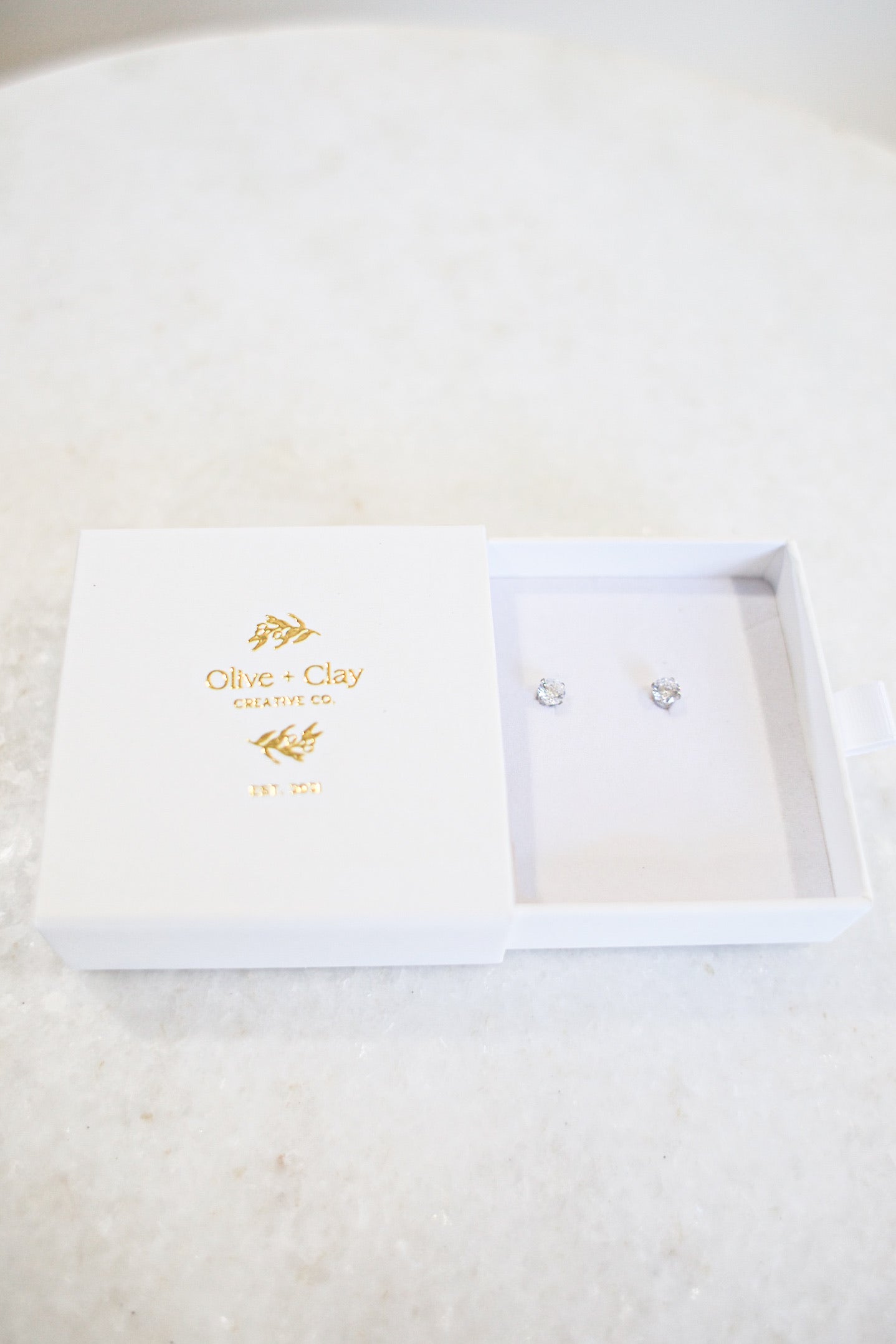 Round Sterling Silver Earring Set