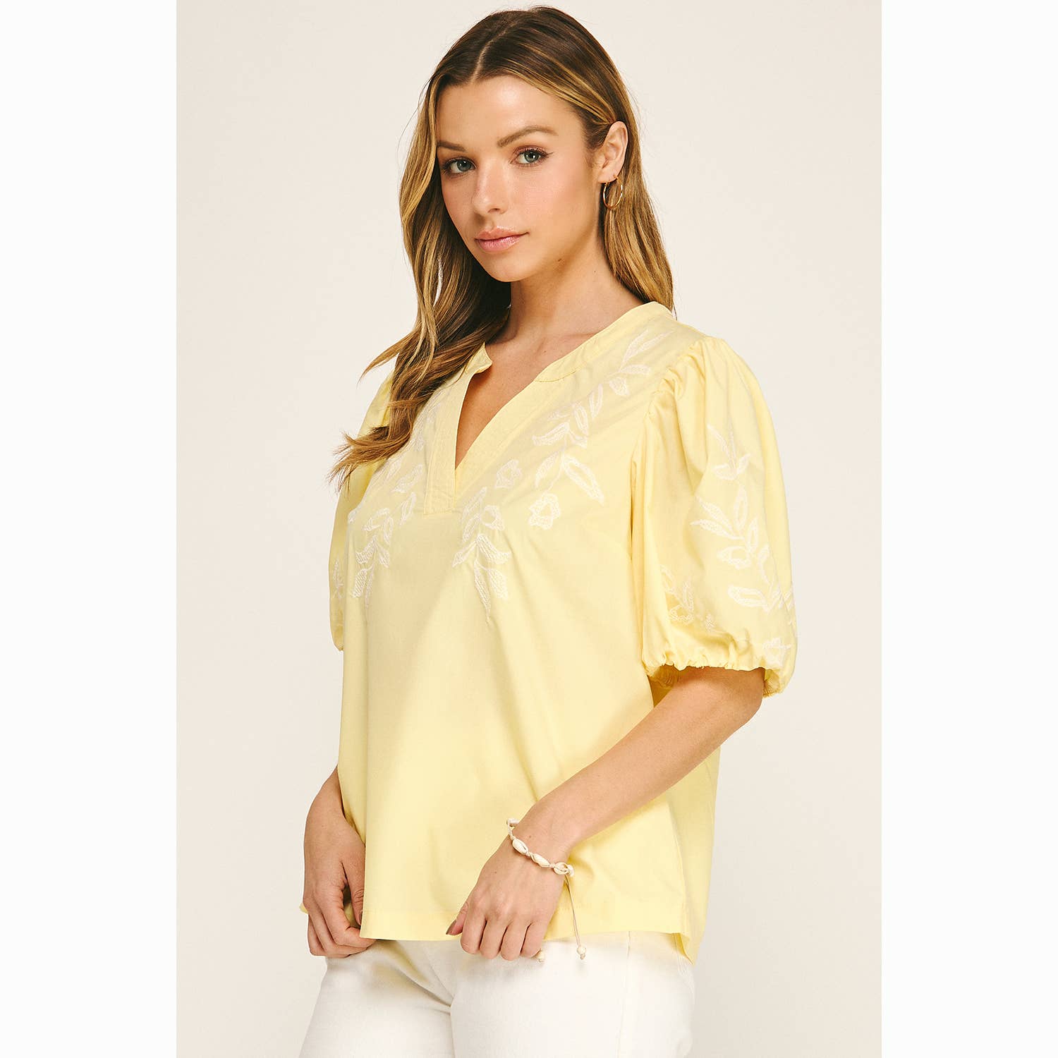 EMBROIDERED PEASANT BLOUSE