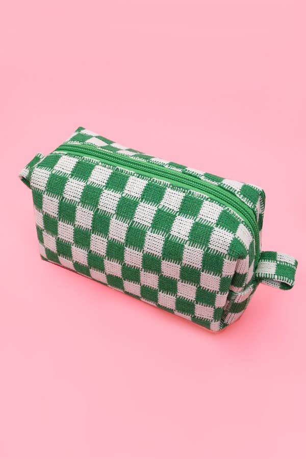 CHECKER MAKEUP COSMETIC POUCH BAG | 40P522