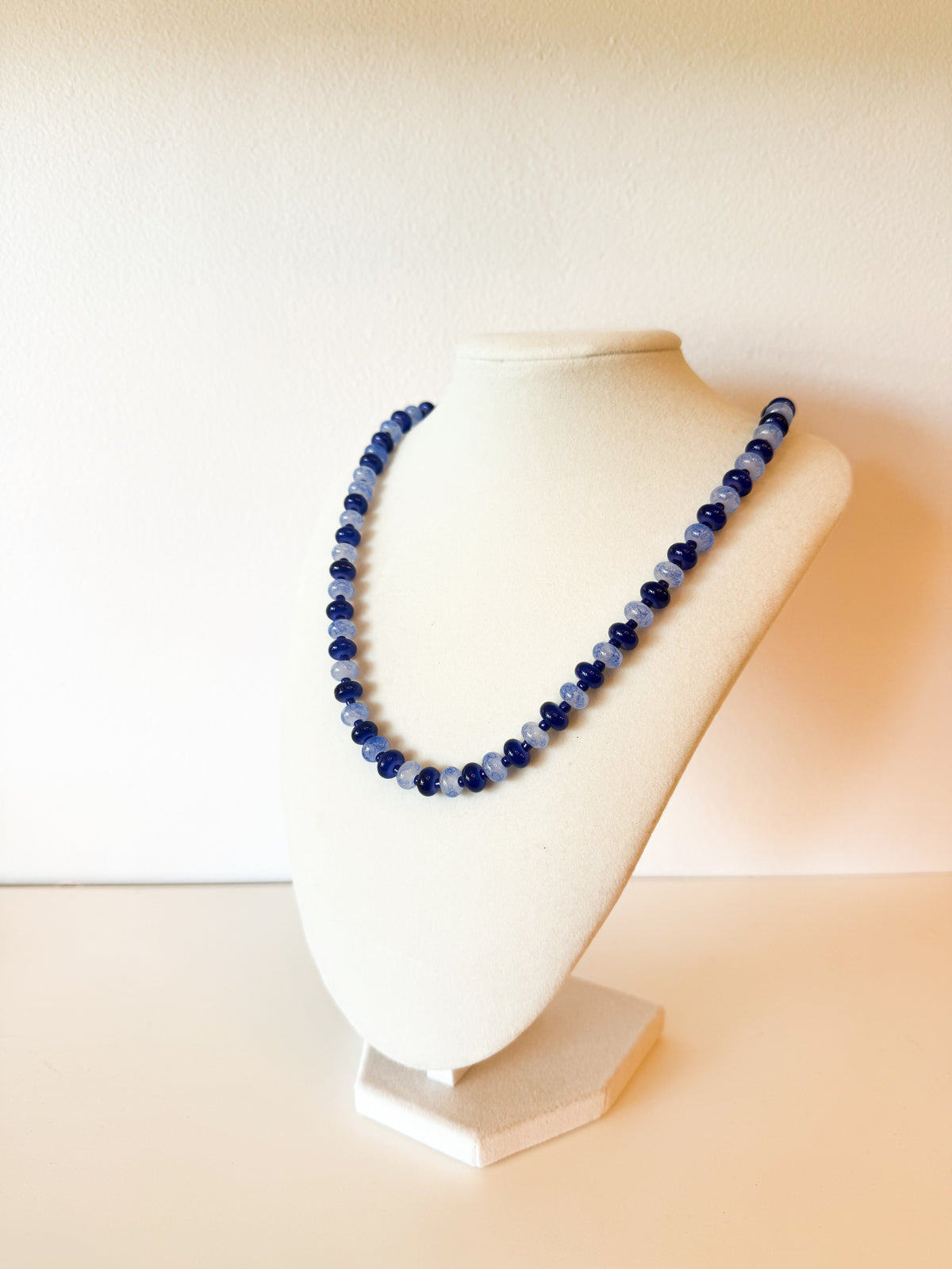 Handmade Glass Rondelle Beaded Necklace