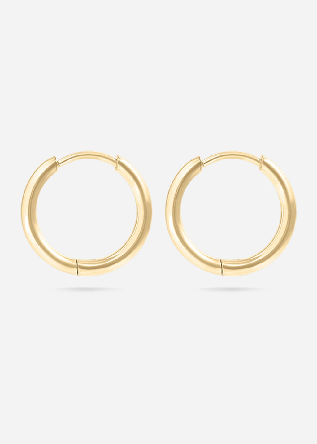 18K Gold PVD Stainless Steel Classic Hoop Huggie Earrings