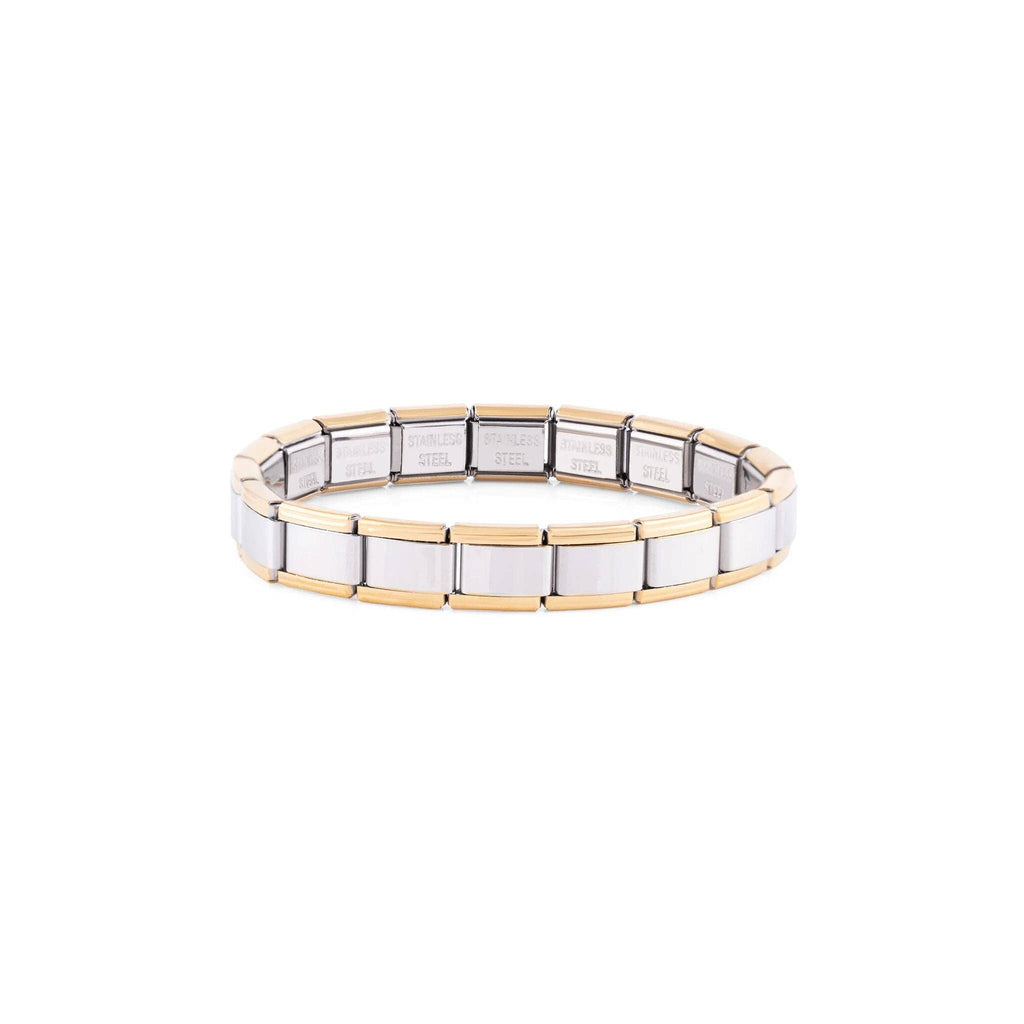 18K Gold PVD Stainless Steel Italian Charm Bracelet