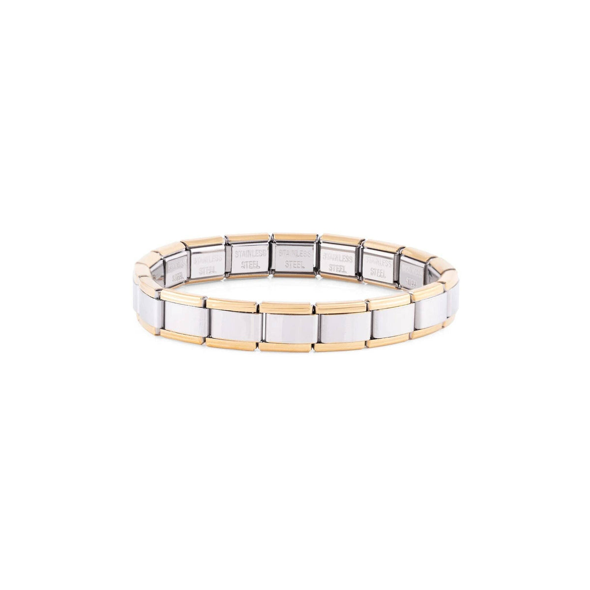 18K Gold PVD Stainless Steel Italian Charm Bracelet