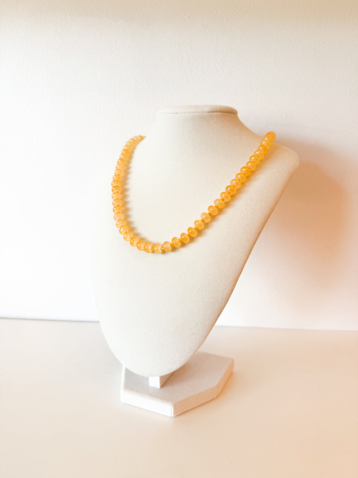 Handmade Glass Rondelle Beaded Necklace