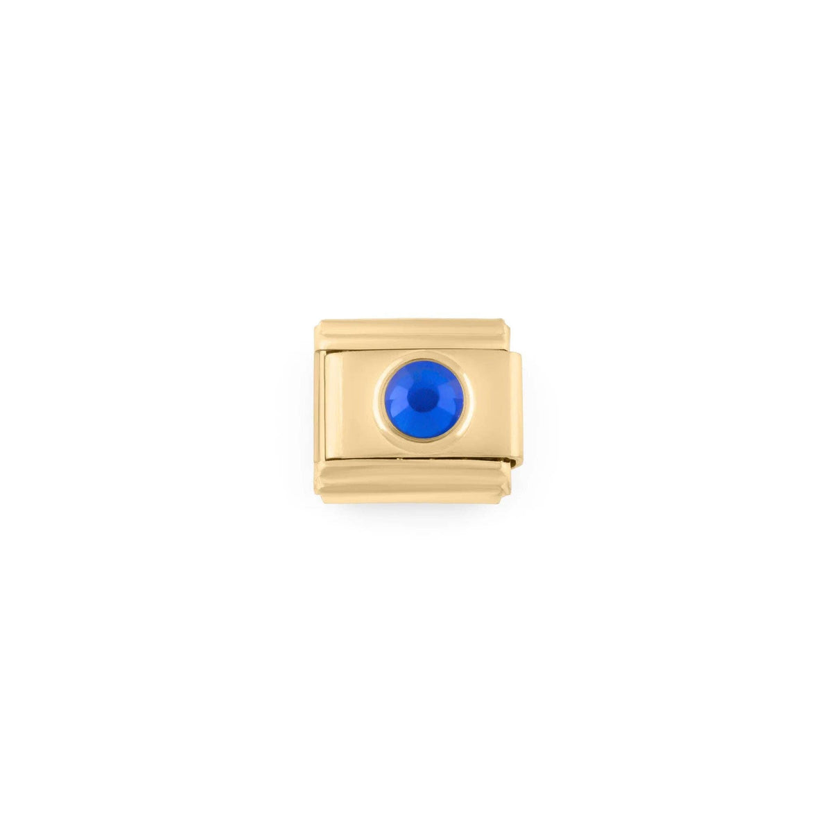 18K Gold PVD Stainless Steel Birthstone Italian Charm