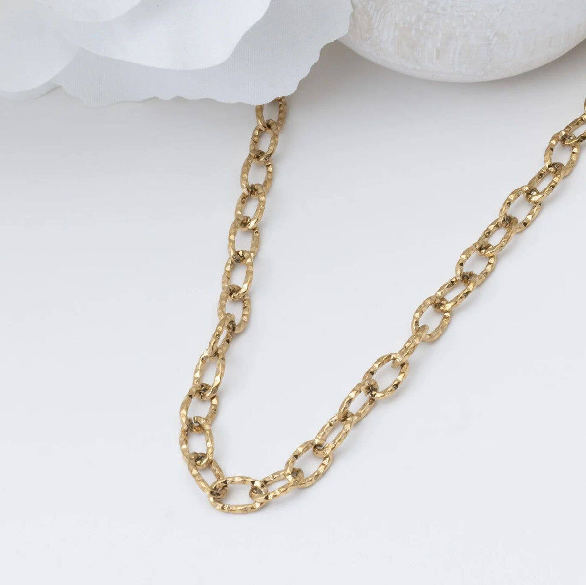 18K Gold PVD Stainless Steel Cable Link Chain Necklace