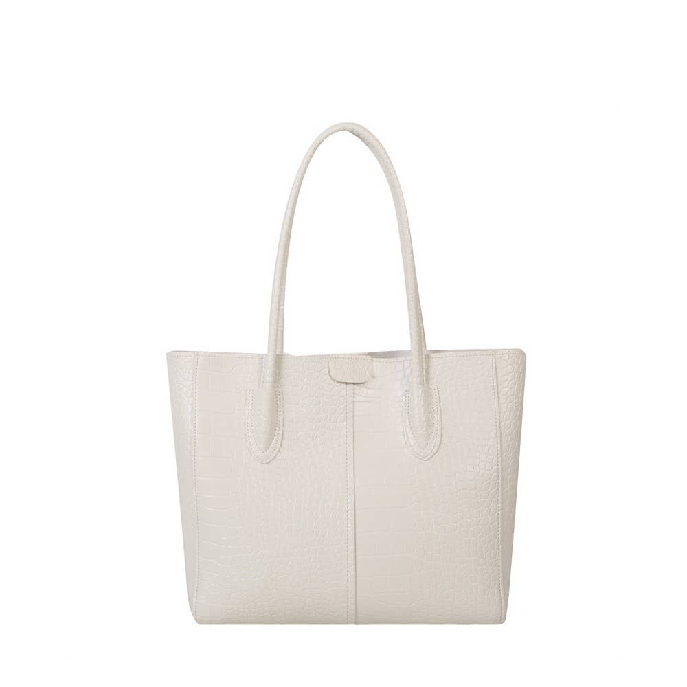Croc Embossed Shopper Tote Bag