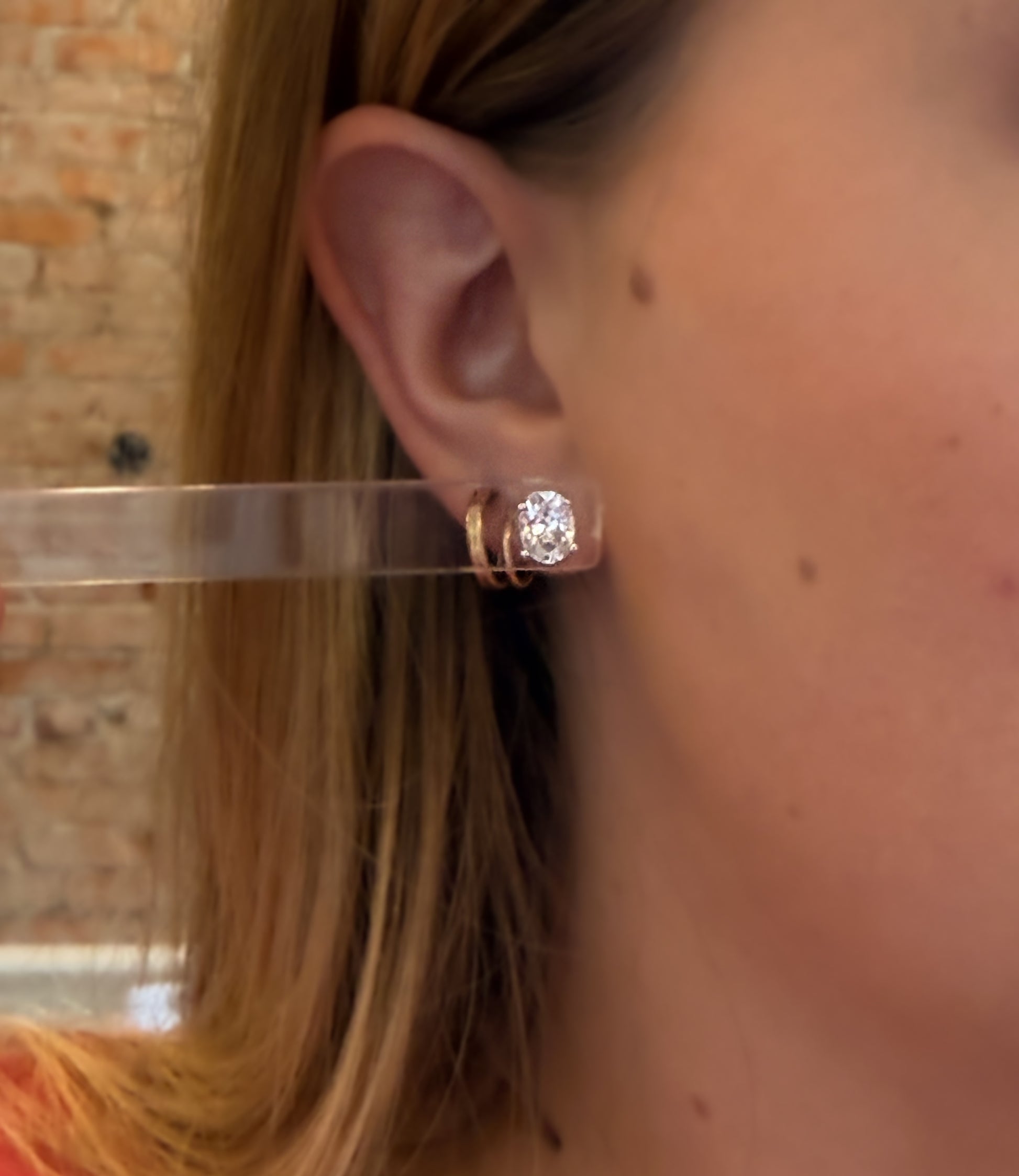 Oval Sterling Silver Earring Pair